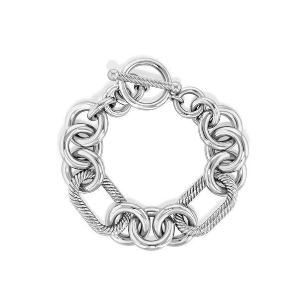 Marcella Link Chain Bracelet in Rhodium