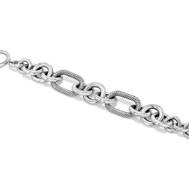 Marcella Link Chain Bracelet in Rhodium