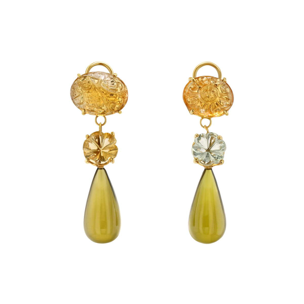 Drop of Honey Earrings | Solid Yellow Gold