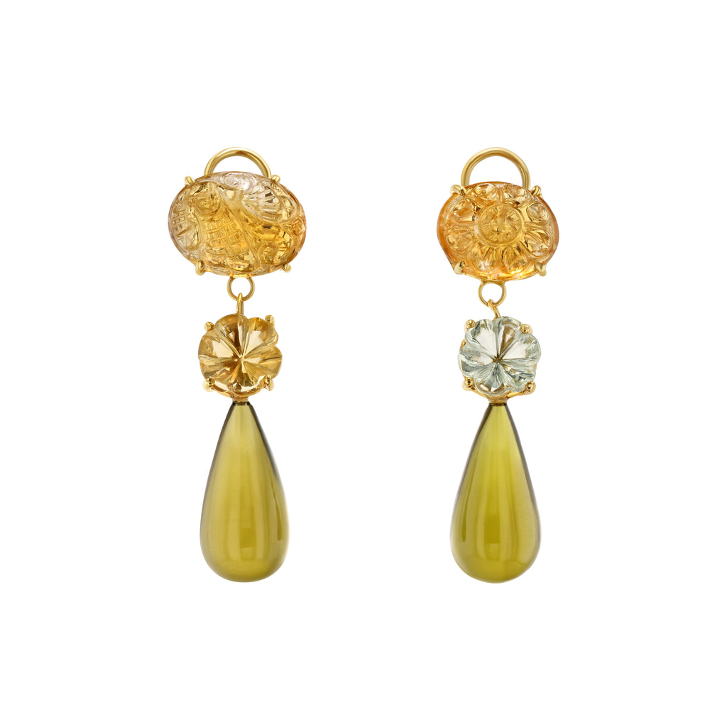 Drop Honey Earrings Solid Yellow Gold