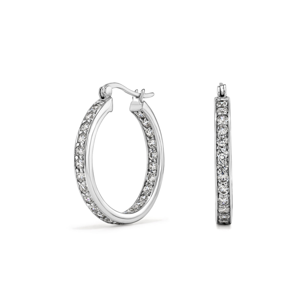 Lucky Hoop 20mm | White Rhodium