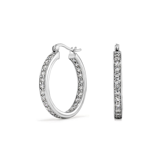 Lucky Hoop 20mm | White Rhodium