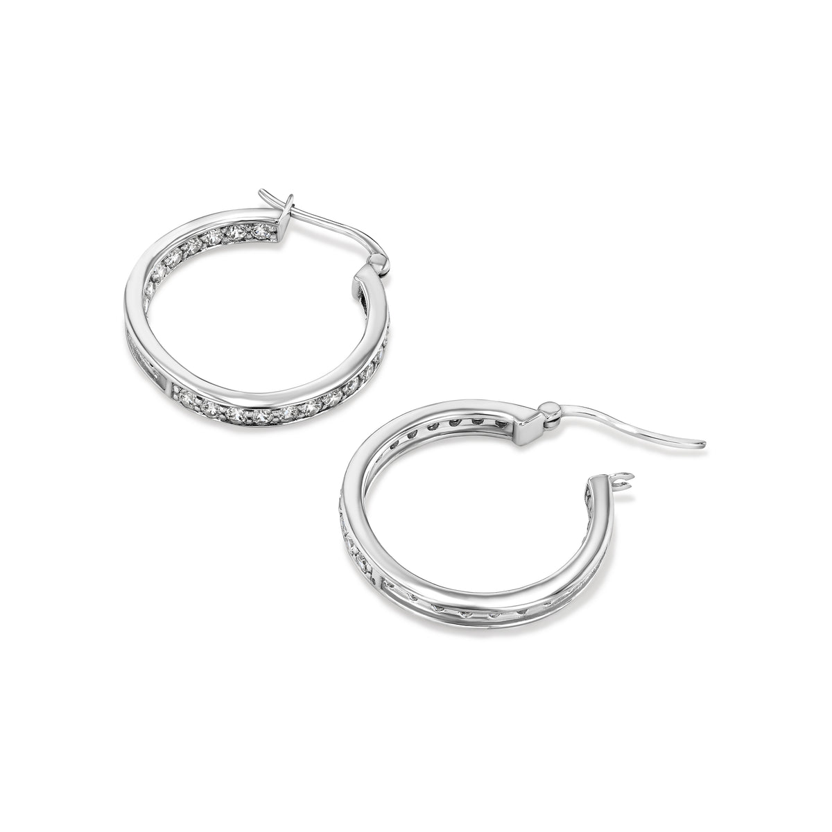 Lucky Hoop 20mm | White Rhodium