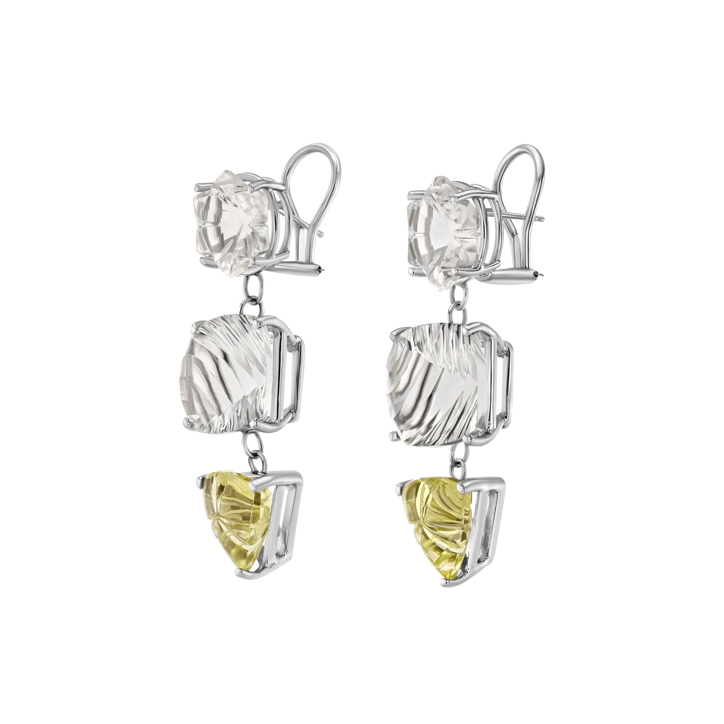 Zoe Earrings | Solid White Gold