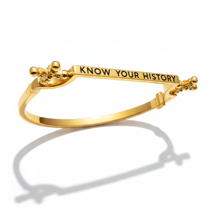 Know Your History Bracelet in Gold