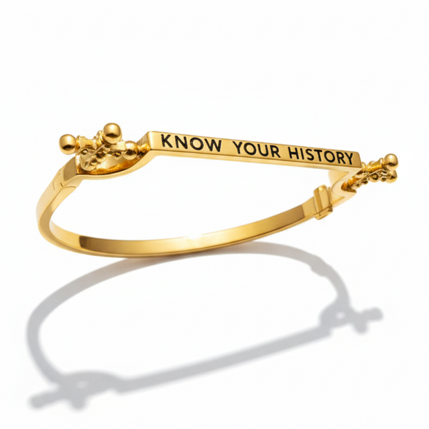 Know Your History Bracelet in Gold