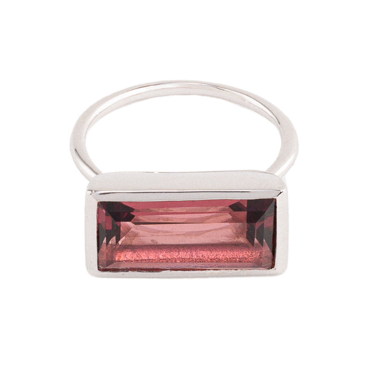 Gloria Ring | Brown Garnet, White Rhodium