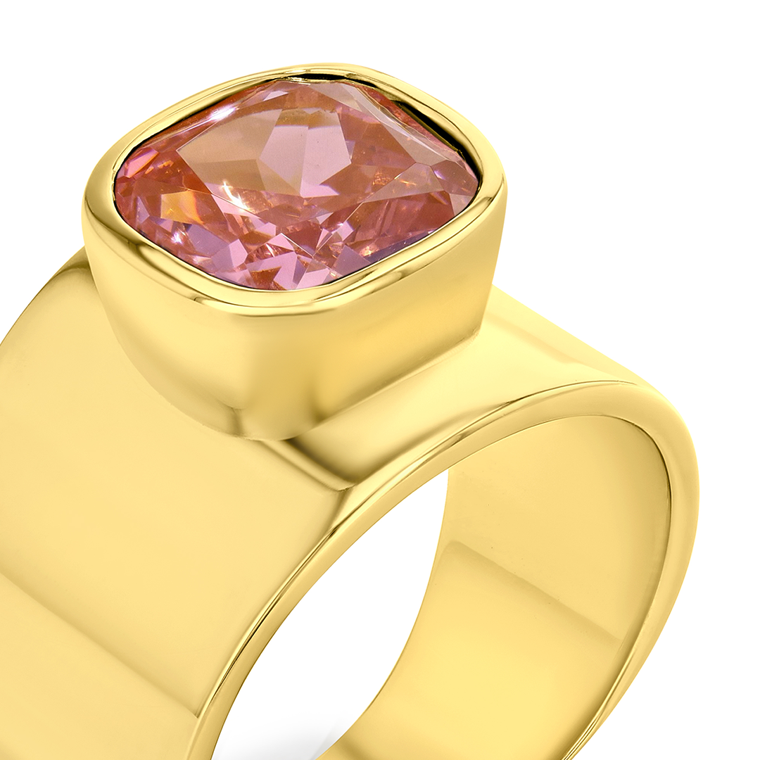 Lilly Ring | Pink Sapphire, Gold Vermeil