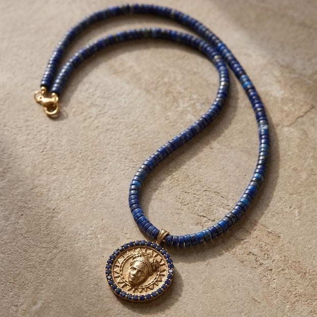 MOTHER Lapis Lazuli & Reava Coin Necklace | Adore Adorn