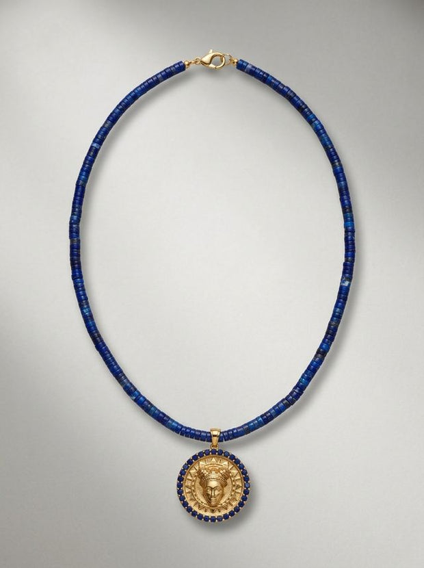 アクセサリー rikalove131 MOTHER Lapis Lazuli & Reava Coin Necklace | Adore Adorn