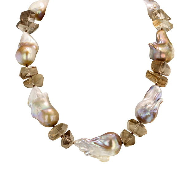 Enchantment Smokey Topaz Baroque Choker