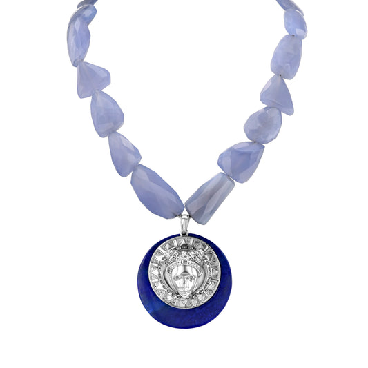 Reava Full Pendant | Nightfall Oracle, Lapis & Chalcedony