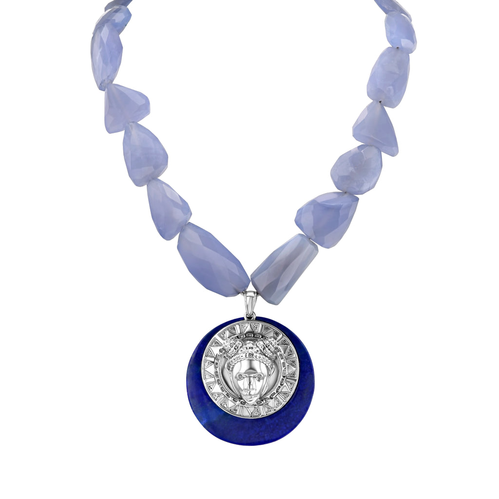 Reava Full Pendant Nightfall Oracle Lapis & Chalcedony