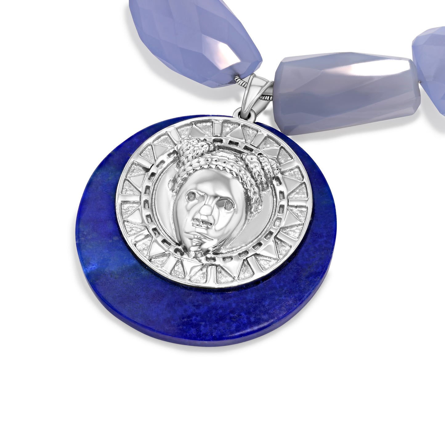 Reava Full Pendant | Nightfall Oracle, Lapis & Chalcedony