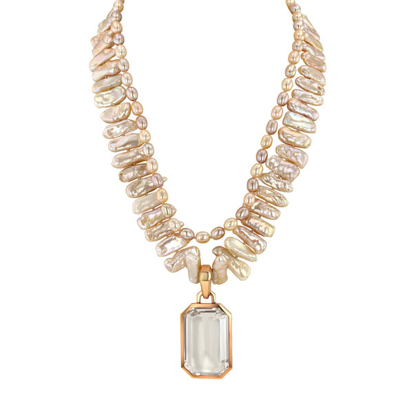 Serene Quartz Pearl Necklace