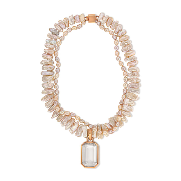 Serene Quartz Pearl Necklace