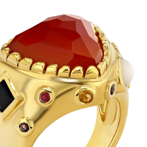 Pac Gem Ring in 14K Gold