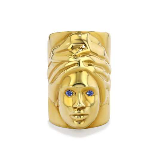 Maya Ring | Sapphire Eyes, Gold Vermeil