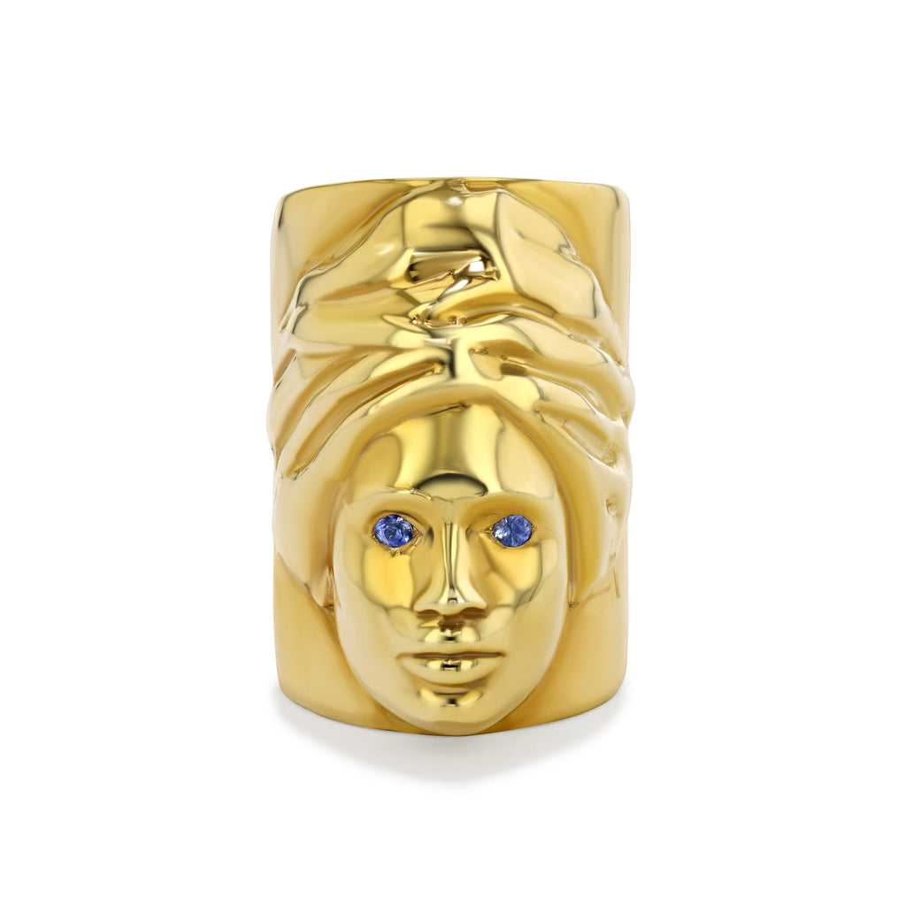 Maya Ring Sapphire Eyes Vermeil