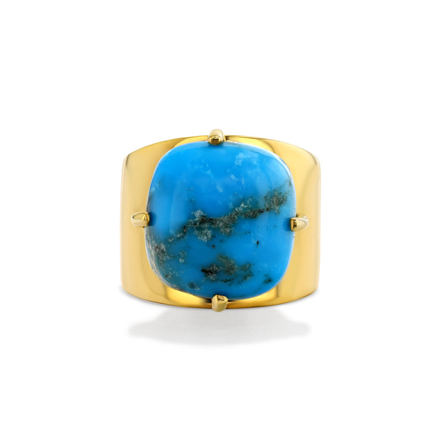 Allure Lilly Ring with Square Cut Turquoise