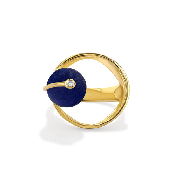 World Ring with Lapis Lazuli