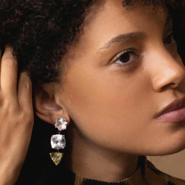 Zoe Earrings | Solid White Gold