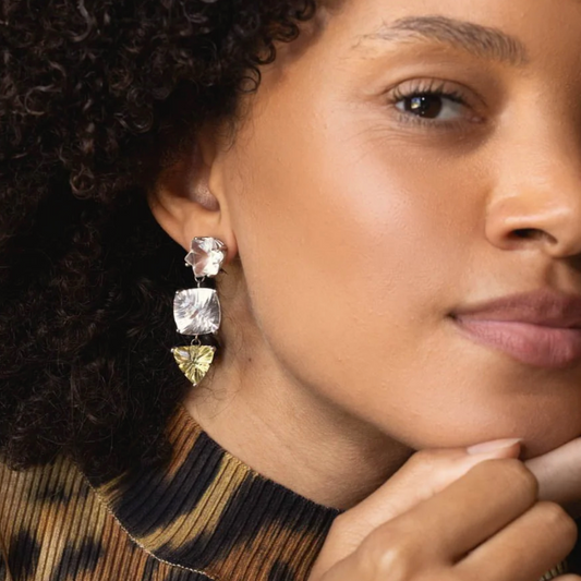 Zoe Earrings | Solid White Gold