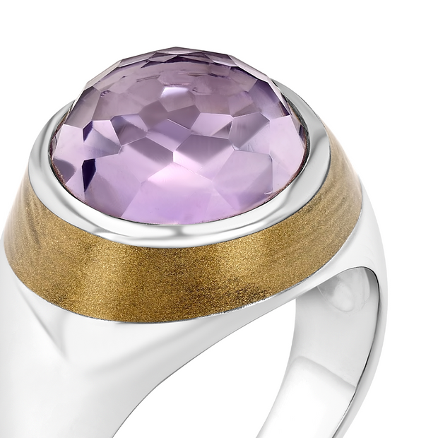 Thank You Amethyst Enamel Ring