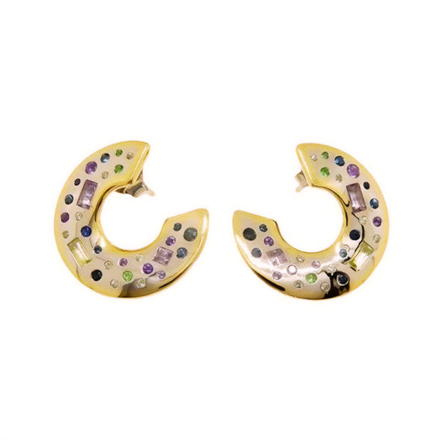 Fair Lady Small Curved Hoop Earrings