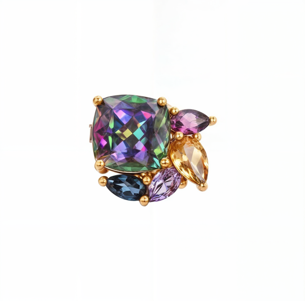Mystique Studded Earrings in 14K Gold