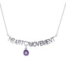 Amethyst, White Rhodium