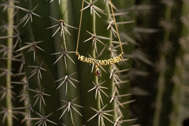 Adore Adorn Necklace Heart Movement Necklace in 14K Gold