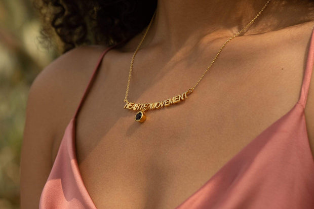 Adore Adorn Necklace Heart Movement Necklace in 14K Gold