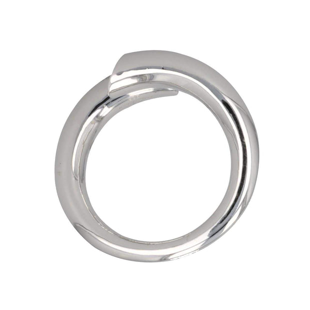 Twisted Ring in Silver with Mother Of Pearl