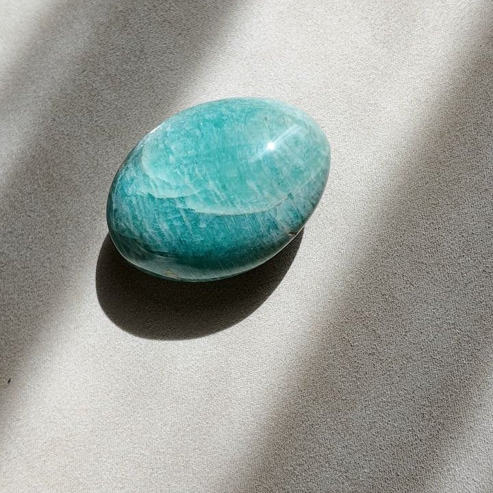ALIGNED amazonite palm stone