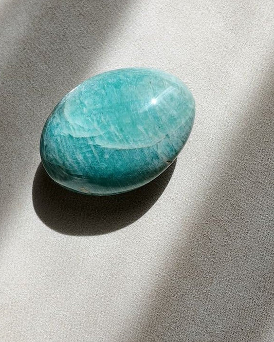 ALIGNED amazonite palm stone