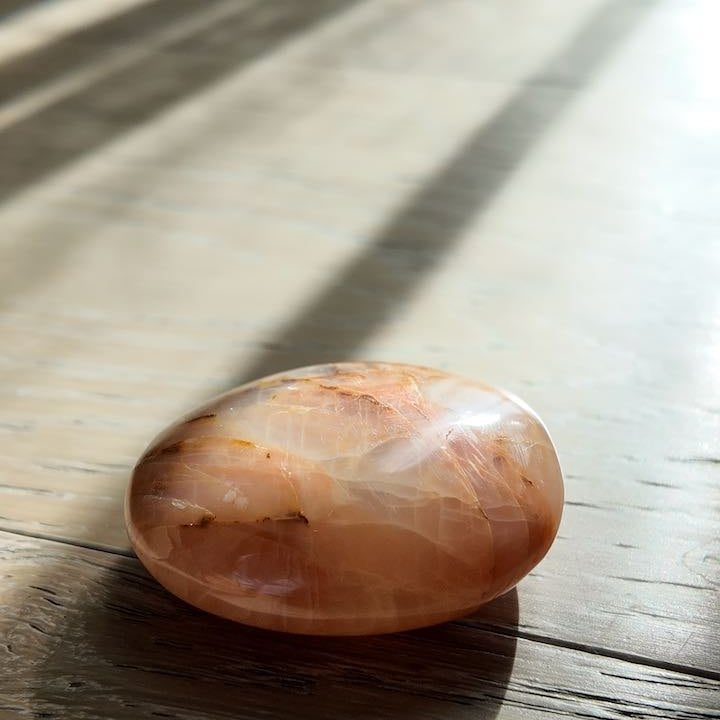 KINDLING peach moonstone in morning light