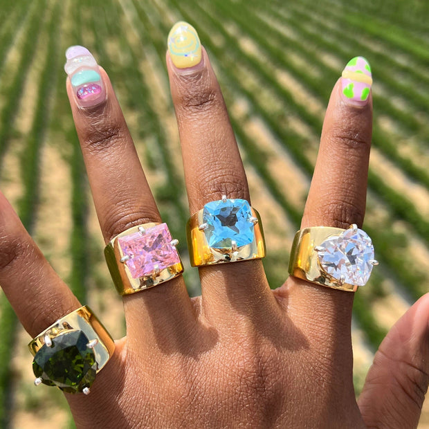 Lilly Ring in Gold Vermeil with Prasiolite - Limited Edition - Size 8
