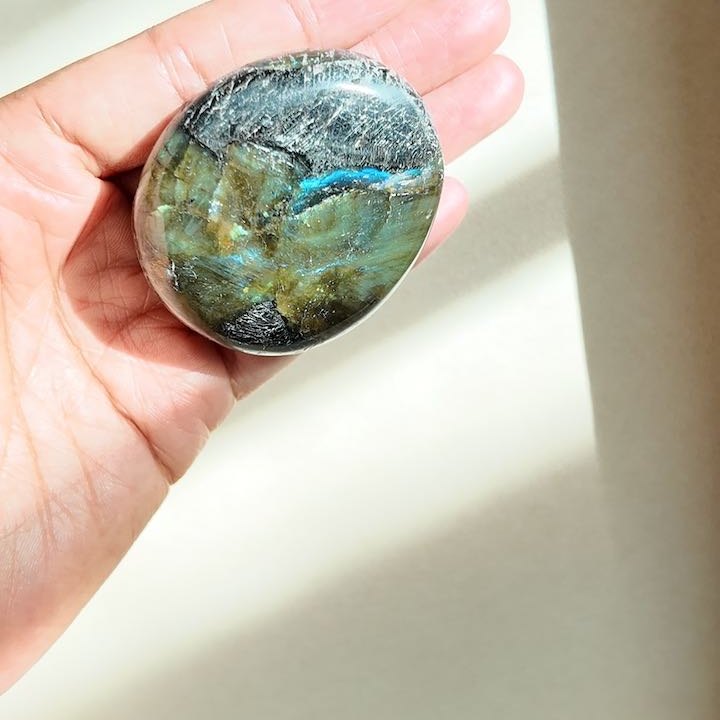 UNDERESTIMATED labradorite held in hand