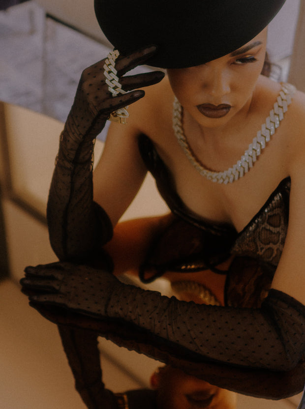 Material Girl Cuban Link Diamond Bracelet