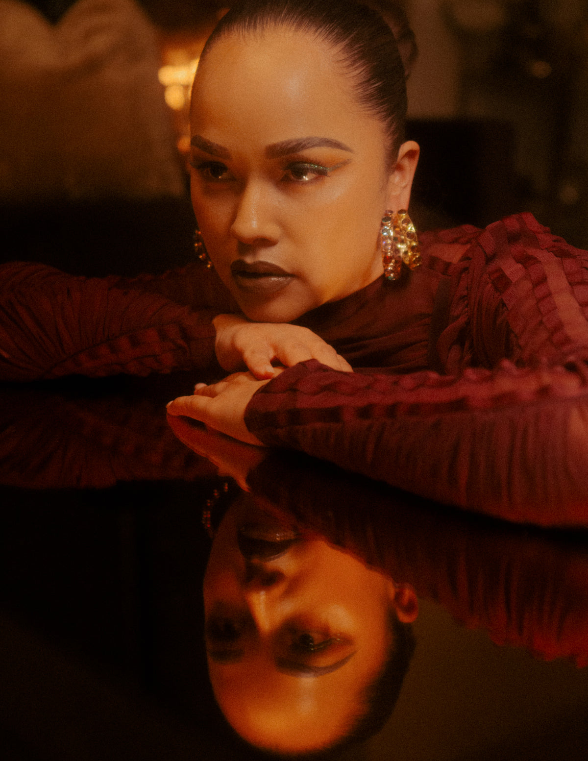 Shari Hoop Earrings | Rose Gold Plated
