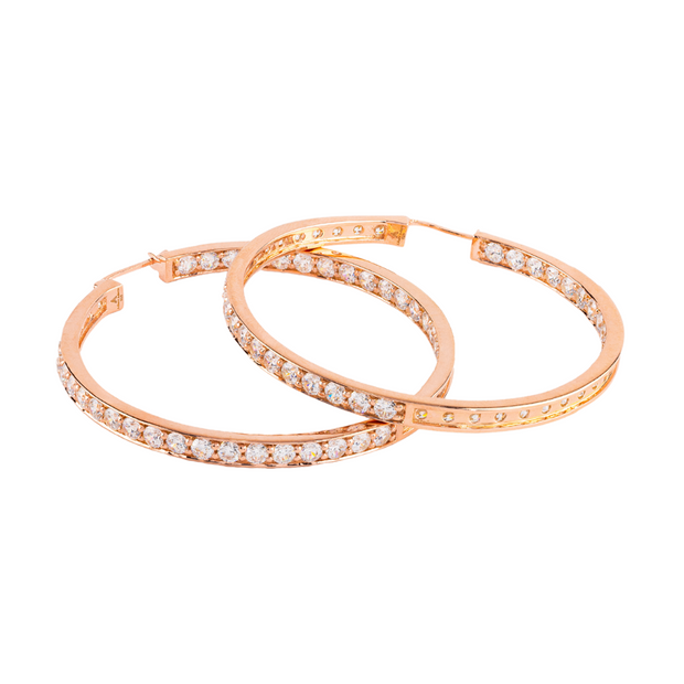Medium-Sized 50mm Lucky Hoop in Rose Gold