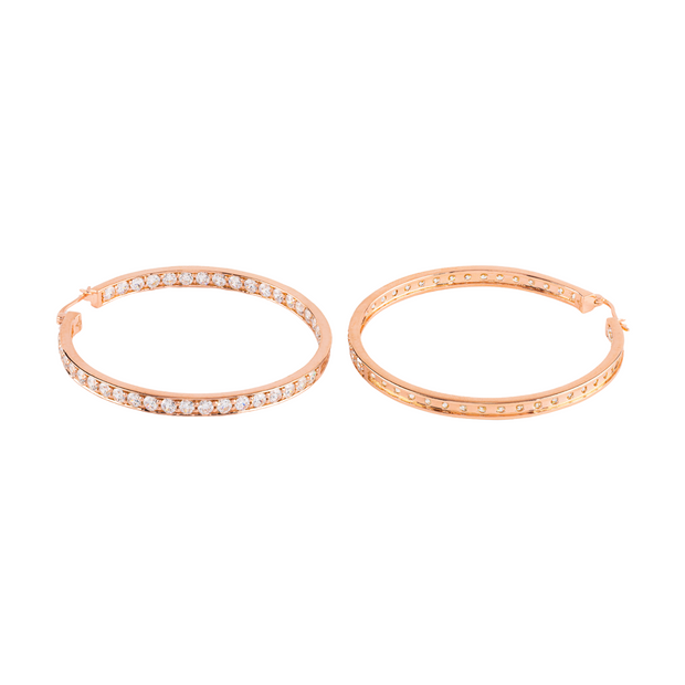 Medium-Sized 50mm Lucky Hoop in Rose Gold