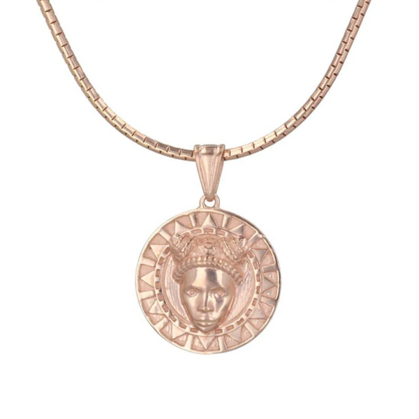 Reava Coin Necklace in Rose Gold