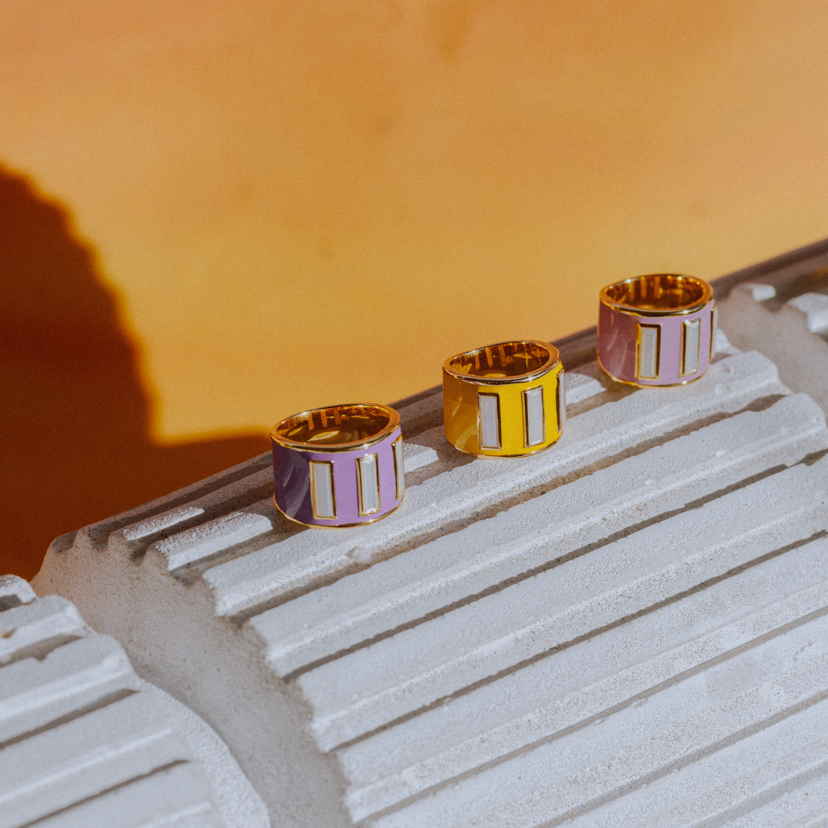 Gigi Enamel Ring | Purple Rose