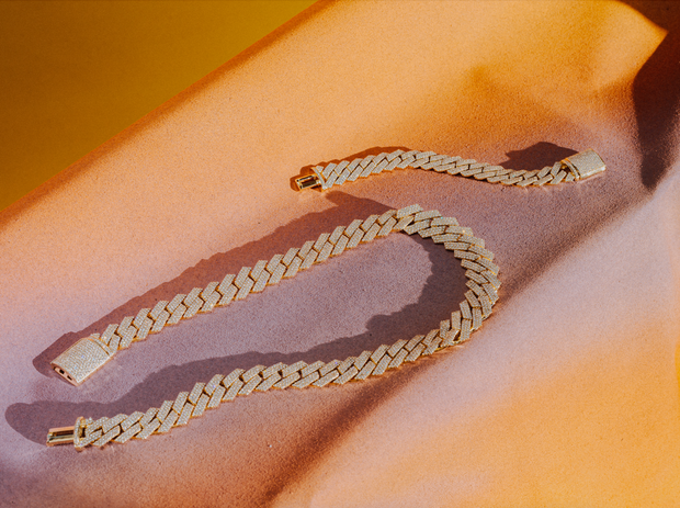 11mm Enamel Cuban Link Necklace Chain