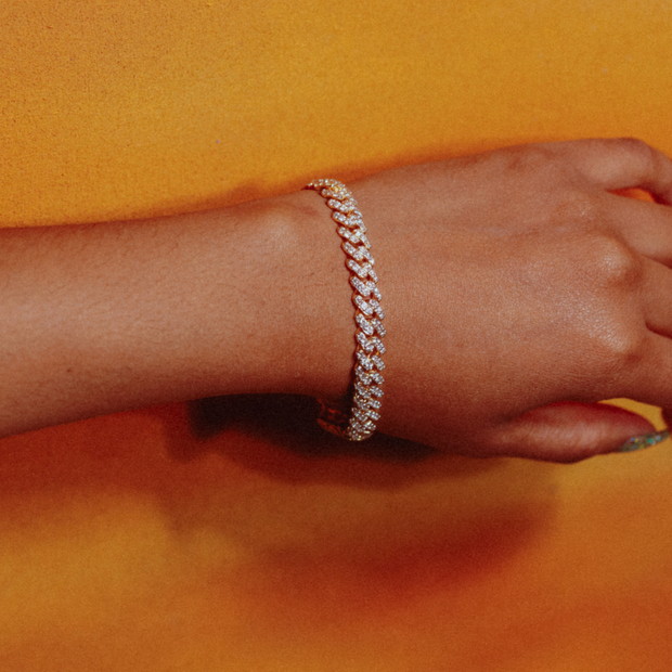 Hustle + Glow Cuban Link Diamond Bracelet