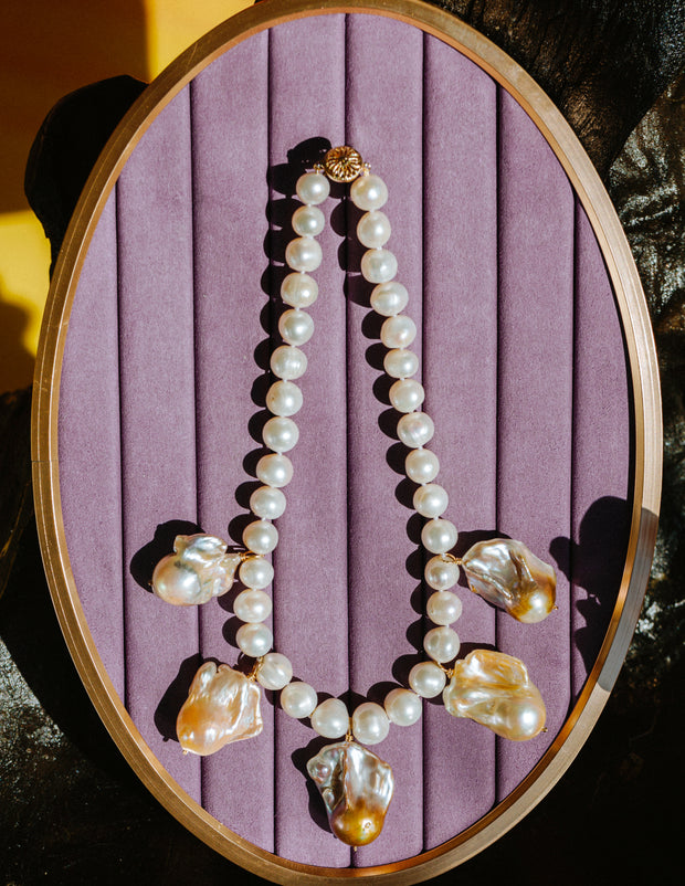 “Greek Goddess” Pearl Necklace