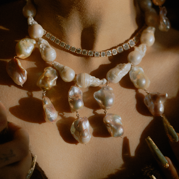 “Victoria” Double Pearl Necklace