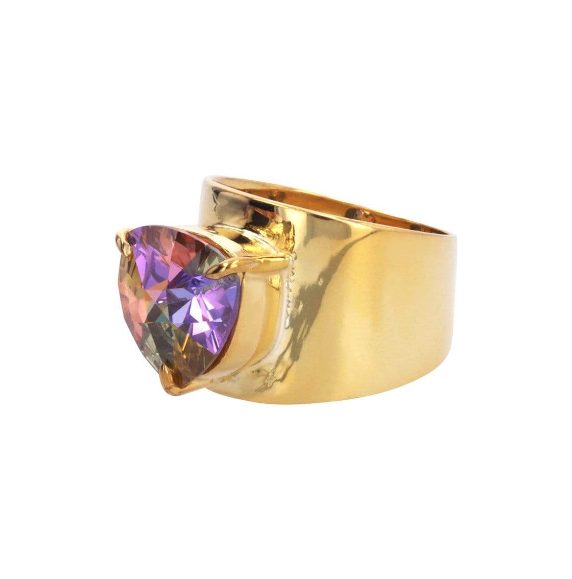 Lilly Ring | Dark Pink Mystic Topaz, 14K Gold Plated